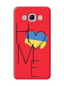 Матовий червоний чохол на Samsung Galaxy J5 (2016) J510 :: Дім Україна (принт 353)