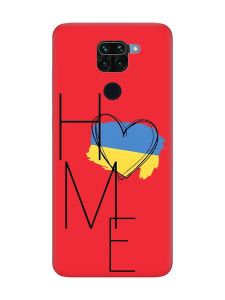 Матовий червоний чохол на Xiaomi Redmi Note 9 / 10X :: Дім Україна (принт 353)