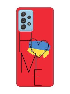 Матовий червоний чохол на Samsung Galaxy A52 :: Дім Україна (принт 353)