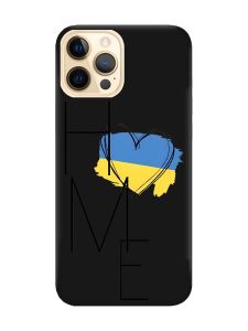 Матовий чорний чохол на Apple iPhone 12 Pro Max :: Дім Україна (принт 353)