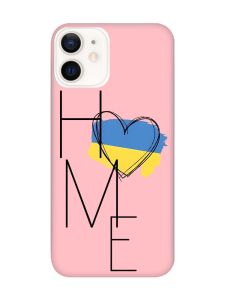 Матовий рожевий чохол на Apple iPhone 12 / 12 Pro (6.1) :: Дім Україна (принт 353)