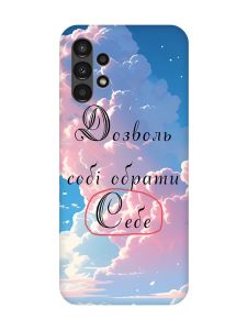 Матовий чохол з рожевими боками на Samsung A13 4G :: Особистість (принт 354)