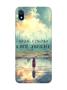 Матовий чохол з червоними боками на Xiaomi Redmi 7A :: Будь собою (принт 356)