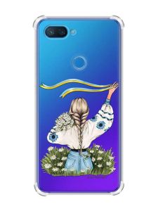 Чохол із потовщеними кутами на Xiaomi Mi 8 Lite :: Дівчина зі стрічкою (принт 17)