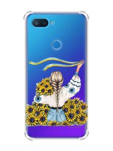 Чохол із потовщеними кутами на Xiaomi Mi 8 Lite :: Дівчина зі стрічкою (принт 25)