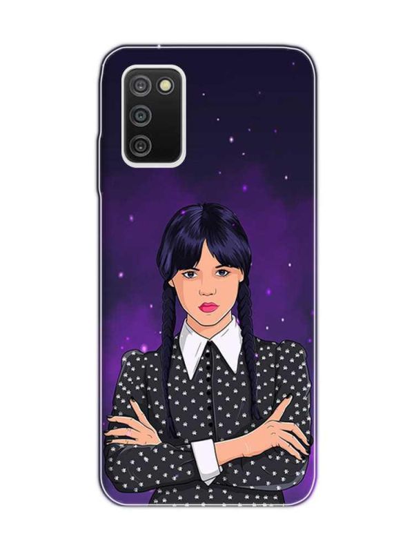 Чохол на Samsung Galaxy A03s :: Дівчина з косичками. Венздей (принт 208)