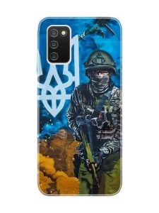 Чохол на Samsung Galaxy A03s :: Захисник (патріотичний принт 349)