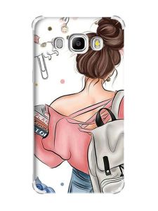 Чохол з потовщеними кутами на Samsung Galaxy J5(2016)/J510 :: Дівчина з рюкзаком (принт 30)