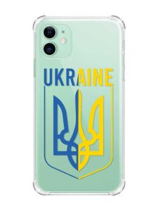 Чохол з потовщеними кутами на Apple iPhone 11 (6.1) :: Тризуб (патріотичний принт 254)