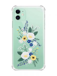 Чохол з потовщеними кутами на Apple iPhone 11 (6.1) :: Квіти. Акварель (принт 271)