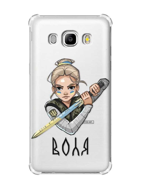 Чохол з потовщеними кутами на Samsung Galaxy J5(2016)/J510 :: Українська захисниця (патріотичний принт 170)