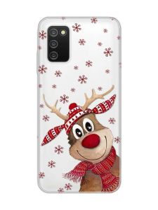 Прозорий чохол на Samsung Galaxy A03s :: Зимове оленятко (принт 149)
