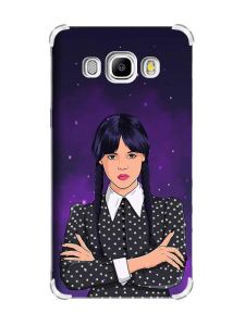 Чохол з потовщеними кутами на Samsung Galaxy J5(2016)/J510 :: Дівчина з косичками. Венздей (принт 208)