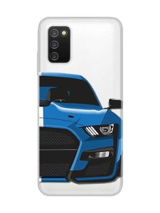 Прозорий чохол на Samsung Galaxy A03s :: Авто синє (принт 229)