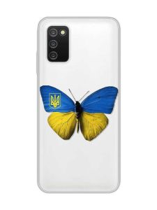 Прозорий чохол на Samsung Galaxy A03s :: Метелик Україна (принт 255)