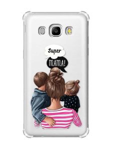 Чохол з потовщеними кутами на Samsung Galaxy J5(2016)/J510 :: Супер Мама (принт 29)