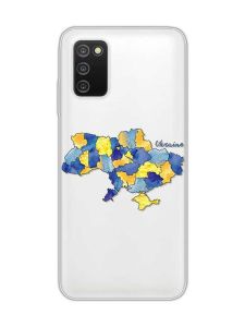 Прозорий чохол на Samsung Galaxy A03s :: Карта України (принт 261)