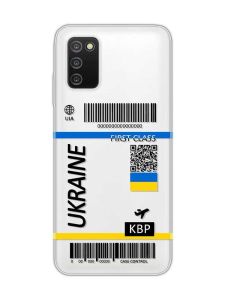 Прозорий чохол на Samsung Galaxy A03s :: Авіаквиток Україна (принт 262)