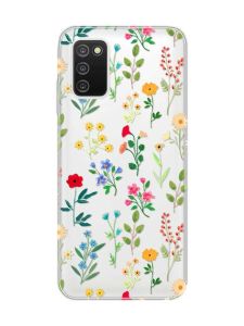 Прозорий чохол на Samsung Galaxy A03s :: Квітковий фон (принт 269)