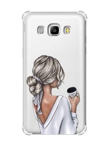 Чохол з потовщеними кутами на Samsung Galaxy J5(2016)/J510 :: Дівчина з латте (принт 227)