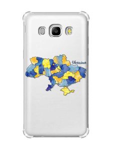 Чохол з потовщеними кутами на Samsung Galaxy J5(2016)/J510 :: Карта України (принт 261)
