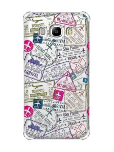 Чохол з потовщеними кутами на Samsung Galaxy J5(2016)/J510 :: Подорожі. Штампи (принт 316)