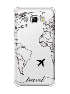 Чохол з потовщеними кутами на Samsung Galaxy J5(2016)/J510 :: Карта. Контур (принт 330)