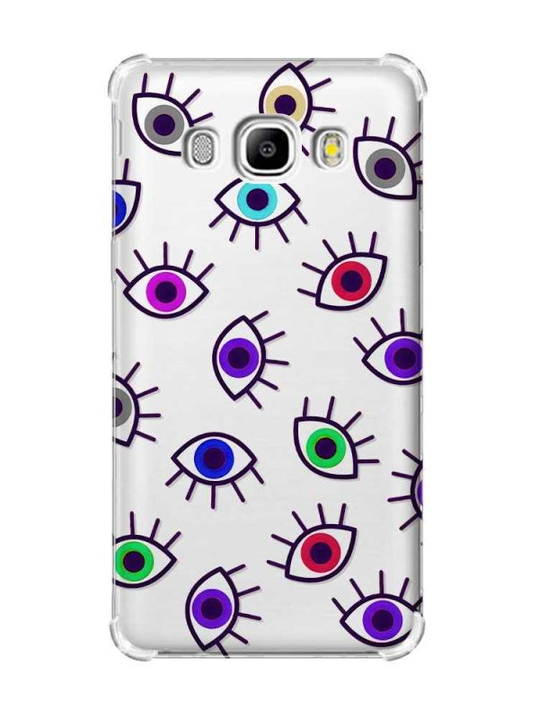 Чохол з потовщеними кутами на Samsung Galaxy J5(2016)/J510 :: Різнокольорові очі (принт 336)