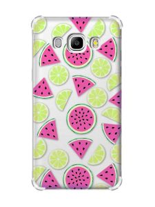 Чохол з потовщеними кутами на Samsung Galaxy J5(2016)/J510 :: Кавуни и лайм (принт 345)