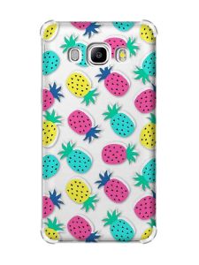 Чохол з потовщеними кутами на Samsung Galaxy J5(2016)/J510 :: Різнокольорові ананаси (принт 346)