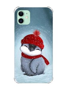 Чохол з потовщеними кутами на Apple iPhone 11 (6.1) :: Пінгвіненя у шапочці (принт 157)