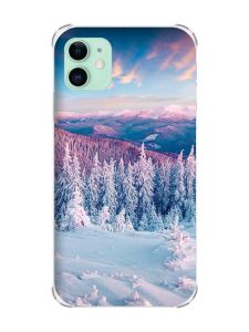 Чохол з потовщеними кутами на Apple iPhone 11 (6.1) :: Зимові гори (принт 163)