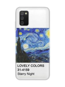 Прозорий чохол на Samsung Galaxy A03s :: Зоряна ніч (принт 74)