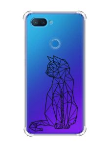 Чохол із потовщеними кутами на Xiaomi Mi 8 Lite :: Котик (принт 124)