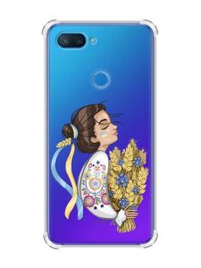 Чохол із потовщеними кутами на Xiaomi Mi 8 Lite :: Українка з колосками (патріотичний принт 172)