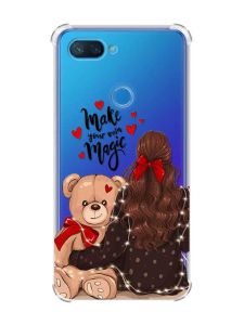 Чохол із потовщеними кутами на Xiaomi Mi 8 Lite :: Дівчина з ведмедиком (принт 188)