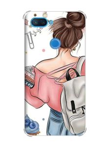 Чохол із потовщеними кутами на Xiaomi Mi 8 Lite :: Дівчина з рюкзаком (принт 30)