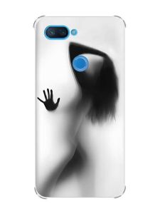 Чохол із потовщеними кутами на Xiaomi Mi 8 Lite :: Силует дівчини (принт 66)