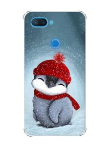 Чохол із потовщеними кутами на Xiaomi Mi 8 Lite :: Пінгвіненя у шапочці (принт 157)