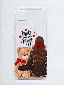Чохол з потовщеними кутами на Xiaomi Redmi 9C/10A :: Дівчина з ведмедиком (принт 188)