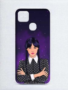 Чохол з потовщеними кутами на Xiaomi Redmi 9C/10A :: Дівчина з косичками. Венздей (принт 208)