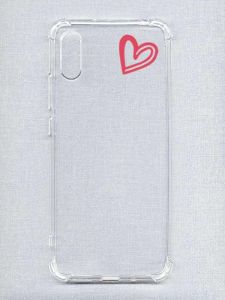Чохол з потовщеними кутами на Xiaomi Redmi 9A :: Сердечко червоне (принт 46)