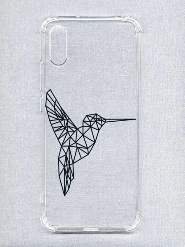 Чохол з потовщеними кутами на Xiaomi Redmi 9A :: Колібрі (принт 122)