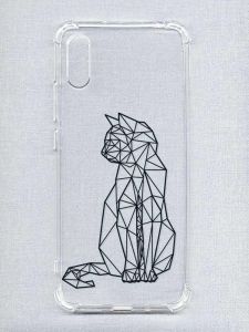 Чохол з потовщеними кутами на Xiaomi Redmi 9A :: Котик (принт 124)