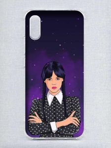 Чохол з потовщеними кутами на Xiaomi Redmi 9A :: Дівчина з косичками. Венздей (принт 208)