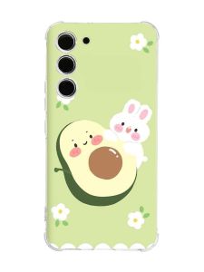 Чохол з потовщеними кутами на Samsung Galaxy S23 :: Авокадо і зайченя (принт 311)