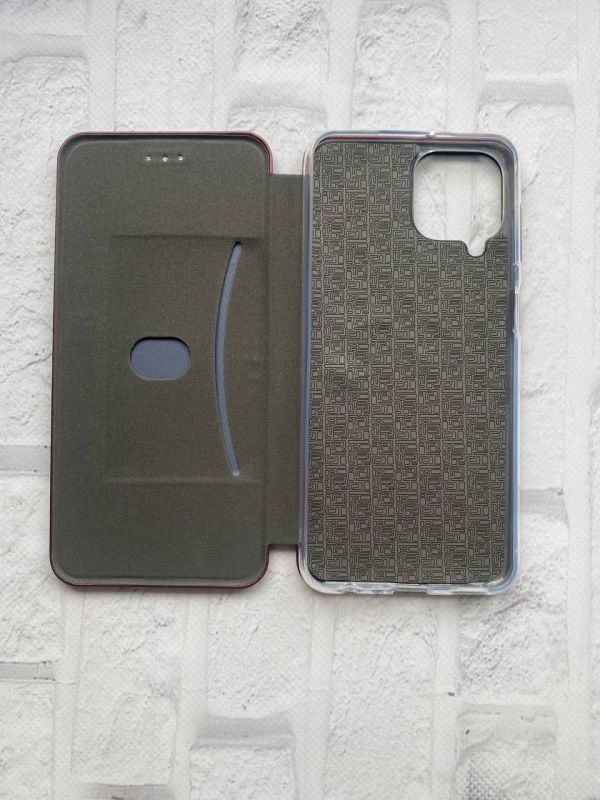 Чохол-книжка з малюнком для Samsung Galaxy M33 5G Бордовий :: Тризуб Україна (принт 256)