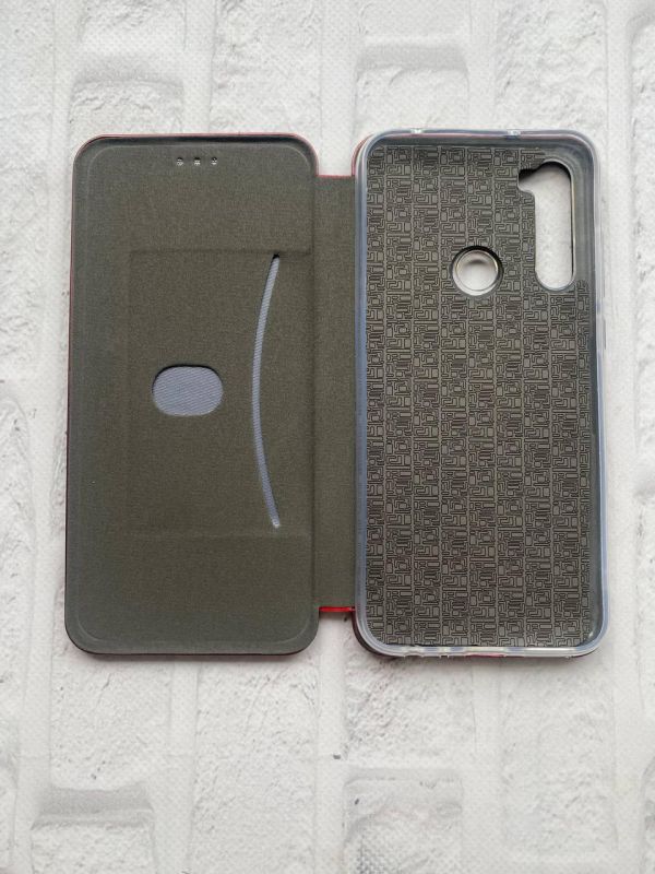 Чохол-книжка з малюнком для Xiaomi Redmi Note 8 Бордовий :: Лисиця (принт 127)