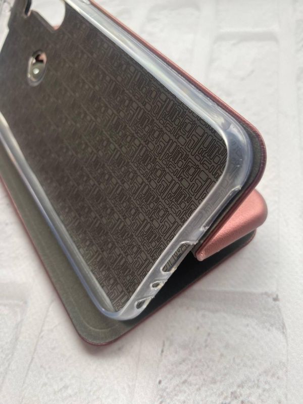 Чохол-книжка з малюнком для Xiaomi Redmi Note 8 Бордовий :: Лисиця (принт 127)