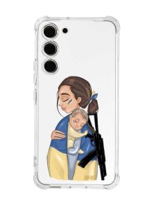 Чохол з потовщеними кутами на Samsung Galaxy S23 :: Мама-захисниця (принт 20)